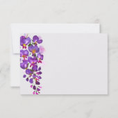 Lila Wisteria personalisiert Mitteilungskarte (Rückseite)