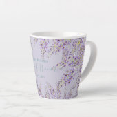 Lila Wisteria Sage Blumengarten Hochzeit Milchtasse (Rechte Ecke)