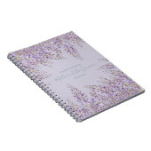 Lila Wisteria Sage Blumengarten Hochzeit Notizblock (Rechte Seite)