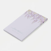 Lila Wisteria Sage Blumengarten Hochzeit Post-it Klebezettel (angewinkelt)