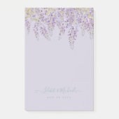 Lila Wisteria Sage Blumengarten Hochzeit Post-it Klebezettel (Vorderseite)