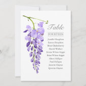 Lila Wisteria Single Hochzeitstabelle Einladung (Vorderseite)