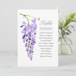 Lila Wisteria Single Hochzeitstabelle Einladung