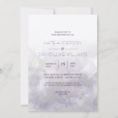 ©Lila Wisteria String Lights Mason Jars Wedding Einladung (Rückseite)