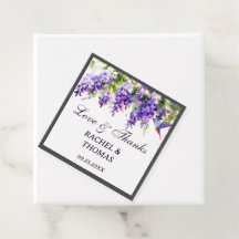 Lila Wisteria Themed Gastgeschenk Hochzeit Tag