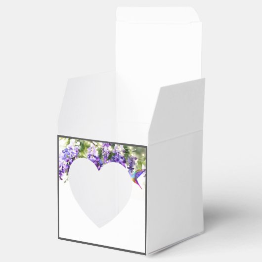 Lila Wisteria Themed Gastgeschenk Hochzeiten Box Geschenkschachtel (Geöffnet)