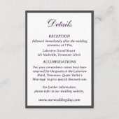 Lila Wisteria Themed Wedding Card Begleitkarte (Rückseite)