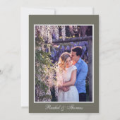 Lila Wisteria Themed Wedding Einladung (Rückseite)