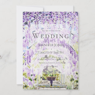 Lila-Wisteria-Tunnel-Hochzeitseinladung Einladung