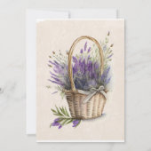 Lila Wisteria Vintag Truck Hochzeitssemble Einladung (Rückseite)