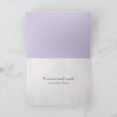 Lila Wisteria Watercolor Beileid Karte (Innenseite)