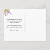 Lila Wisteria Watercolor Neue Adresse Ankündigungspostkarte (Rückseite)
