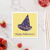 Lila Wizard Hat Yellow Stars Halloween Napkins Serviette (Beispiel)