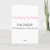 'Lila Wohltaten' Blankokarte Karte (Rückseite)