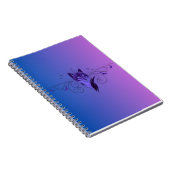 Lila Wolf Notizbuch Notizblock (Rechte Seite)