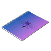 Lila Wolf Notizbuch Notizblock (Linke Seite)