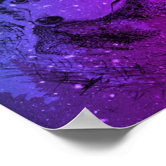 Lila Wolf Poster (Ecke)