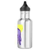 Lila Wolf Vollmond Trinkflasche (Rechts)