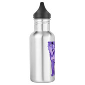 Lila Wolf Vollmond Trinkflasche (Links)