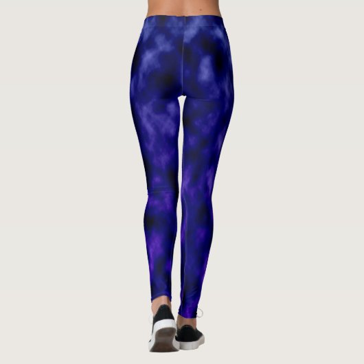 Lila Wolken Leggings (Rückseite)