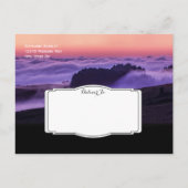 Lila Wolken Sunset Save the Date Postkarten (Rückseite)