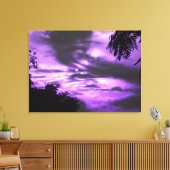 Lila Wolkendecke, überzogene Leinwand (Insitu (Wohnzimmer))