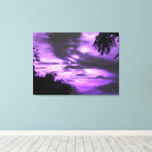 Lila Wolkendecke, überzogene Leinwand (Insitu (Holzboden))