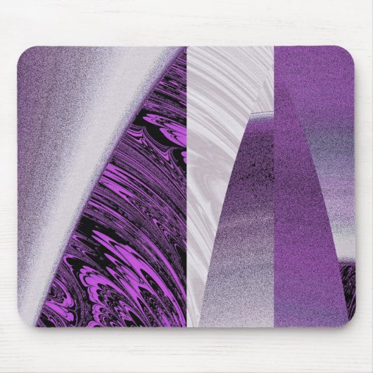 Lila Wolkenkratzer Fraktal Mousepad (Vorne)
