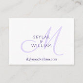 Lila Woodsy Hochzeit Ultra Violet Details Begleitkarte (Rückseite)