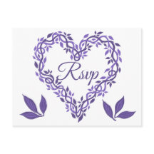 Lila Woodsy-Hochzeit Ultra-Violet-UAWG Herz