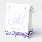 Lila Woodsy Wedding Creative Escort Platzkarte Geschenkschachtel (Rückseite)