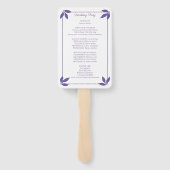 Lila Woodsy Wedding Monogram Best Day Ever Fächer (Rückseite)