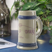 Lila Woven Hearts Couple Kaffeetasse