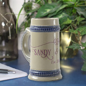 Lila Woven Hearts Couple Kaffeetasse