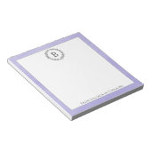 Lila Wraath Monogram Notepad Notizblock (angewinkelt)