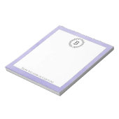 Lila Wraath Monogram Notepad Notizblock (Rotiert)