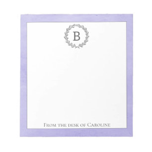Lila Wraath Monogram Notepad Notizblock
