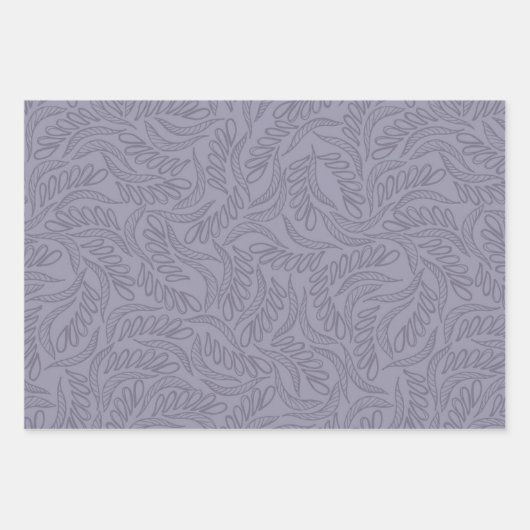 Lila Wrapping Paper Flat Sheet Set 3 Geschenkpapier Set (Vorderseite 3)