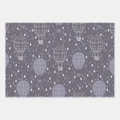 Lila Wrapping Paper Flat Sheet Set 3 Geschenkpapier Set (Vorderseite 2)