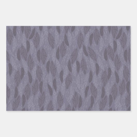 Lila Wrapping Paper Flat Sheet Set 3 Geschenkpapier Set (Vorderseite)