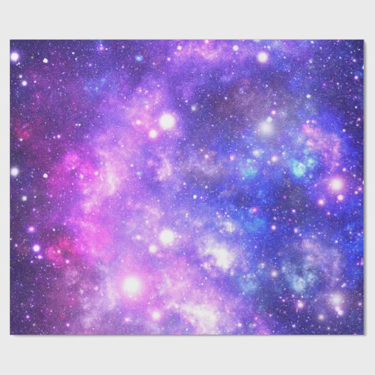 Lila Wrapping Paper für Raumschiffe Geschenkpapier (Flach)