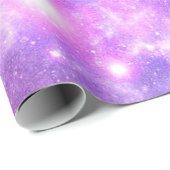 Lila Wrapping Paper für Raumschiffe Geschenkpapier (Rolleneckpunkt)