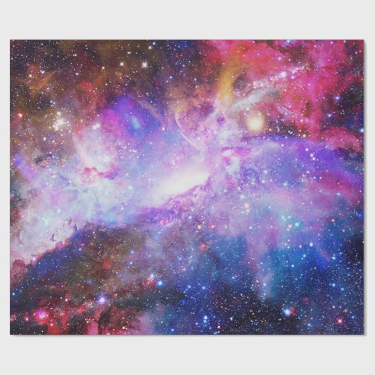 Lila Wrapping Paper für Raumschiffe Geschenkpapier (Flach)