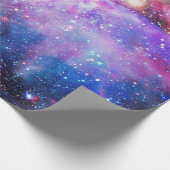 Lila Wrapping Paper für Raumschiffe Geschenkpapier (Ecke)