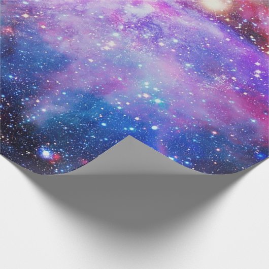 Lila Wrapping Paper für Raumschiffe Geschenkpapier (Ecke)