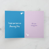 Lila wunderbare Schwester mit Namen Karte (Innenseite)