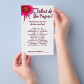 Lila würde sie Brautparty Game Card bevorzugen Flyer (Handgriff)