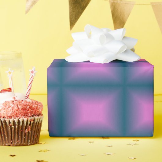 Lila Würfel Geschenkpapier (Geburtstagsparty)