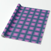 Lila Würfel Geschenkpapier (Ungerollt)