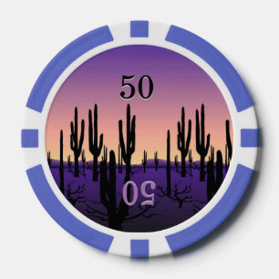 Lila Wüste Pokerchips